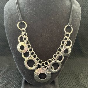 Silver tone necklace